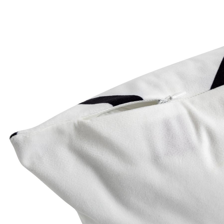 Poszewka na poduszkę w paski Miss Lucy Grid 40x40 cm czarno-biała