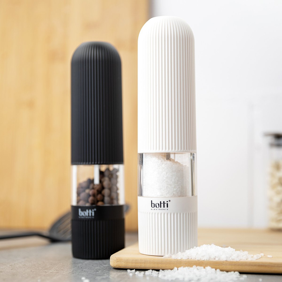 Elektryczny młynek do mielenia soli lub pieprzu Botti Electronic Trado biały