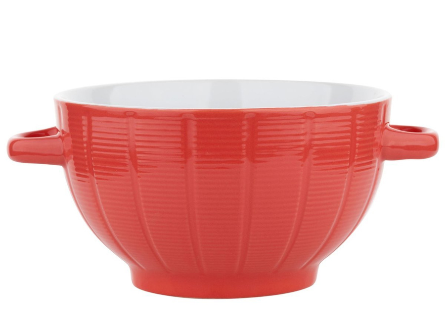 Salaterka ceramiczna do płatków, musli i zup Florina Dabar 14 cm koralowa