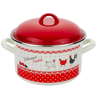 Garnek emaliowany prosty kurki 4,1 l 20 cm