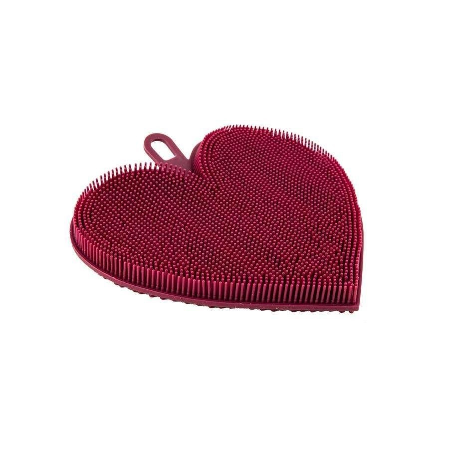 Myjka gąbka do naczyń zmywak Florina Smart silikonowa serce