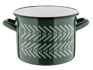 Komplet garnków emaliowanych na indukcję Emalia Polska Pleszew Boho 1,6 l; 2,5 l; 3,55 l ; 4,7 l; 6,25 l