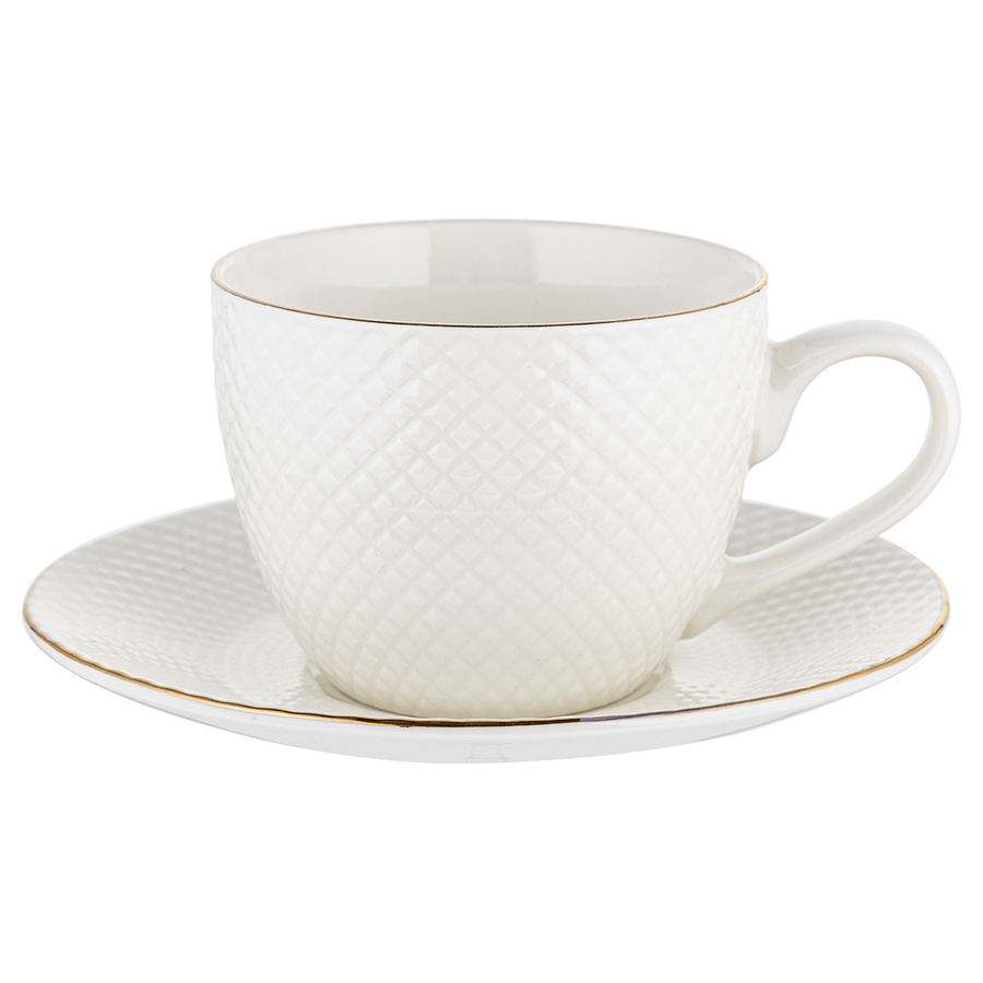 Filiżanka porcelanowa ze spodkiem Florina Tiffany 250 ml
