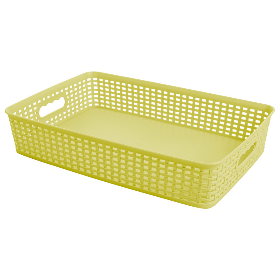 Koszyk rattanowy do przechowywania Praktyczna Capri 7,5 l prostokątny limonka