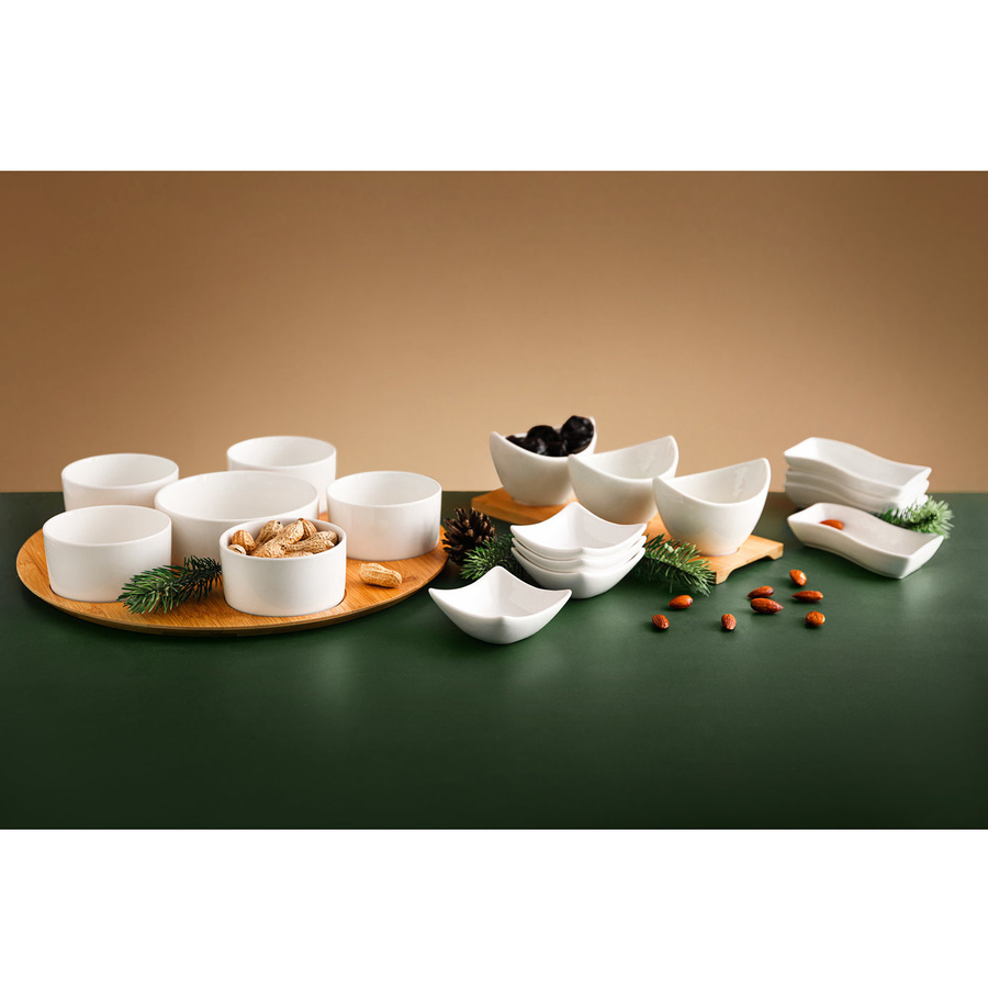 Miseczki do dipów Adria okrągłe kpl 6 szt. na podstawce Florina