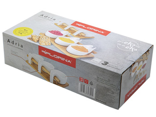 Miseczki do dipów Adria kpl. 3 szt. na podstawce Florina