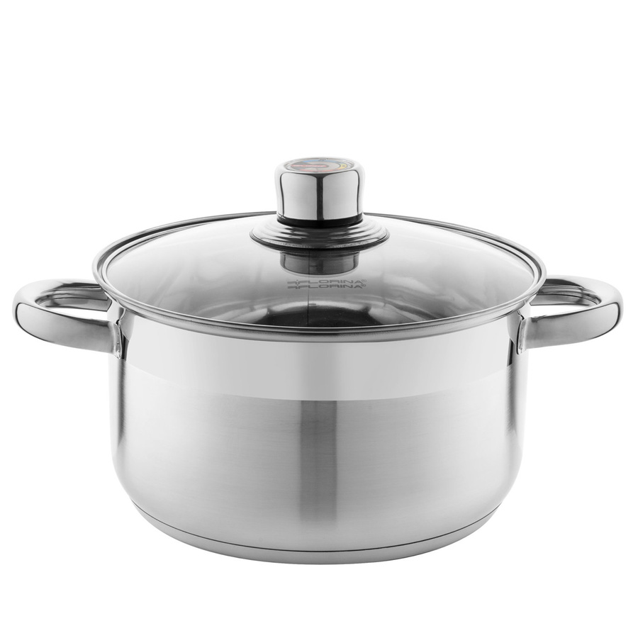 Komplet garnków ze stali nierdzewnej Florina z termometrem Pablo 8 elementów