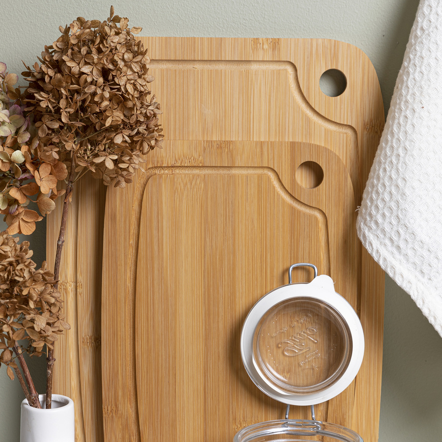 Zestaw 3 kuchennych desek bambusowych Florina Woody