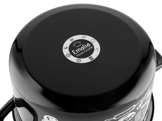 Garnek emaliowany prosty Kitchen Black 22cm 5,3L