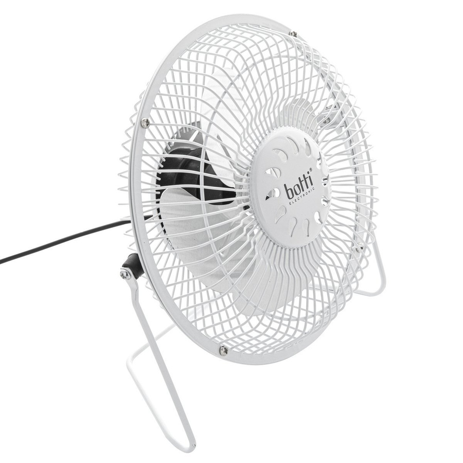 Mini wentylator biurkowy USB Botti Electronic Zeffir biały 15 cm moc 2,5 W
