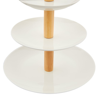 Patera na ciasto trzypiętrowa porcelanowa Florina