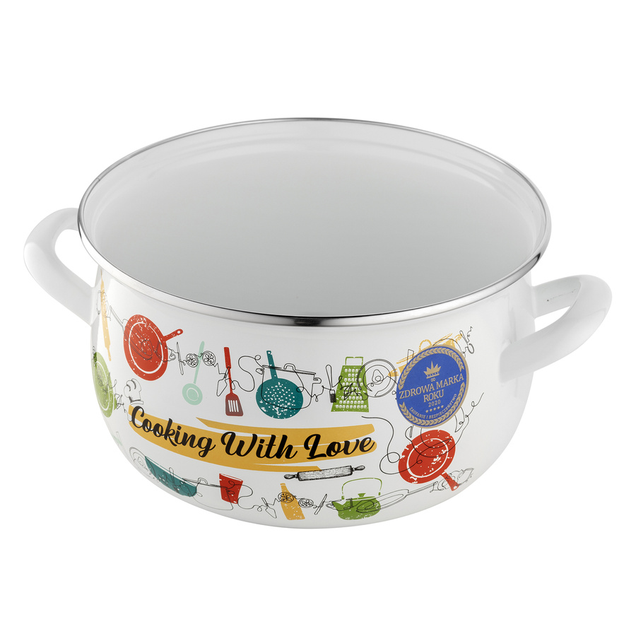 Garnek emaliowany Emalia Polska Pleszew Julia 22 cm 5,3 l