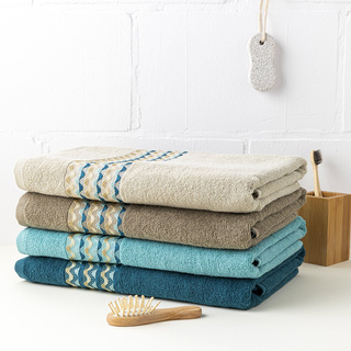 Ręcznik bawełniany łazienkowy Miss Lucy Kloten 70x140 cm morski