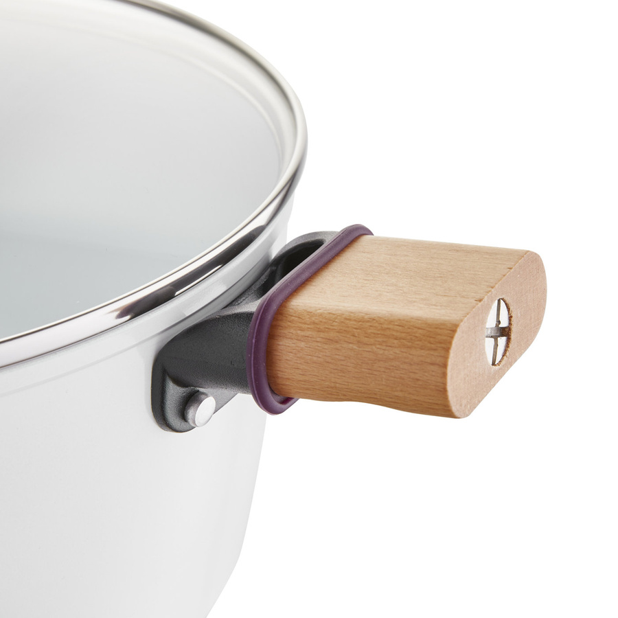 Komplet garnków z powłoką ceramiczną Florina Aspen białe 1,3 l; 2,2 l; 3,9 l; 5 l