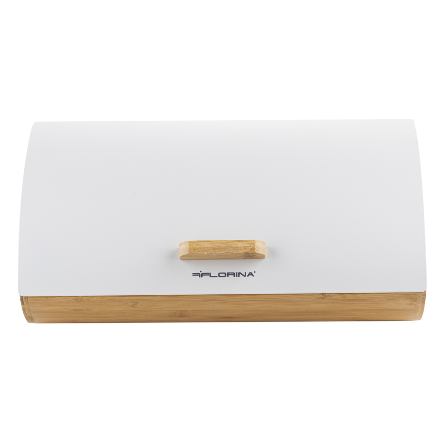 Zestaw kuchenny chlebak i 3 pojemniki – na kawę, herbatę i cukier Florina Elegant biały