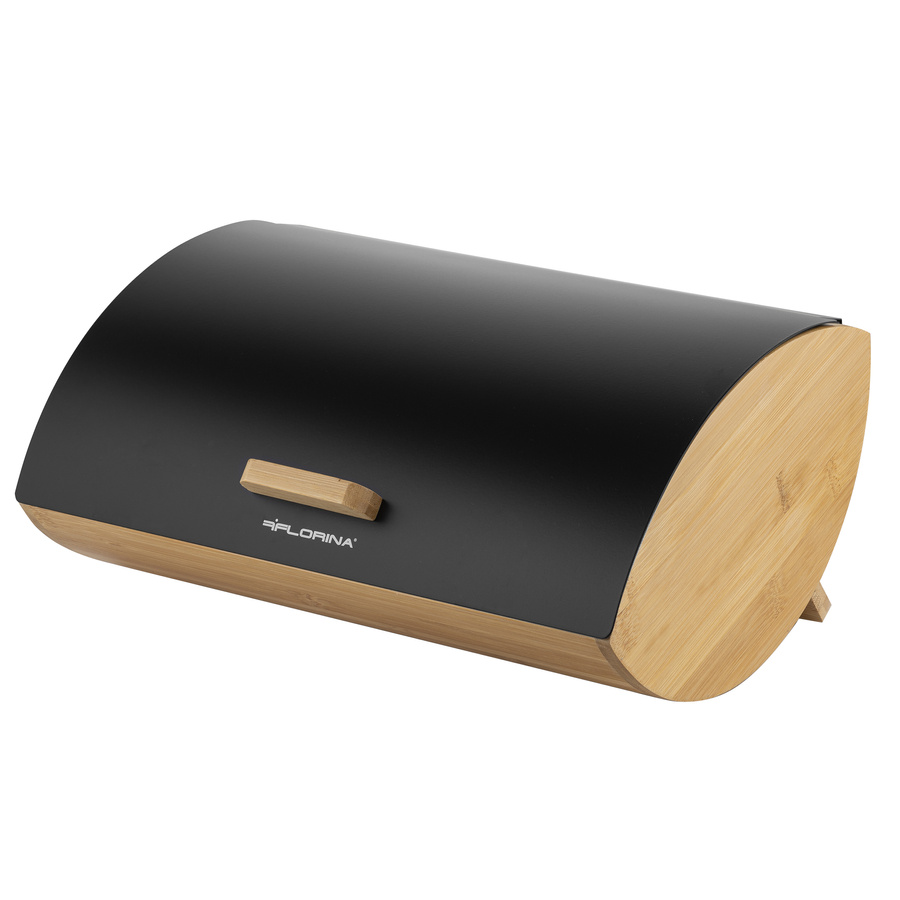 Zestaw kuchenny chlebak i 3 pojemniki na kawę herbatę cukier Florina Elegant czarny