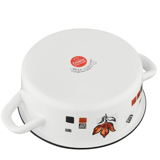 Garnek emaliowany Emalia Polska Pleszew Tulip 16 cm 1,4 l