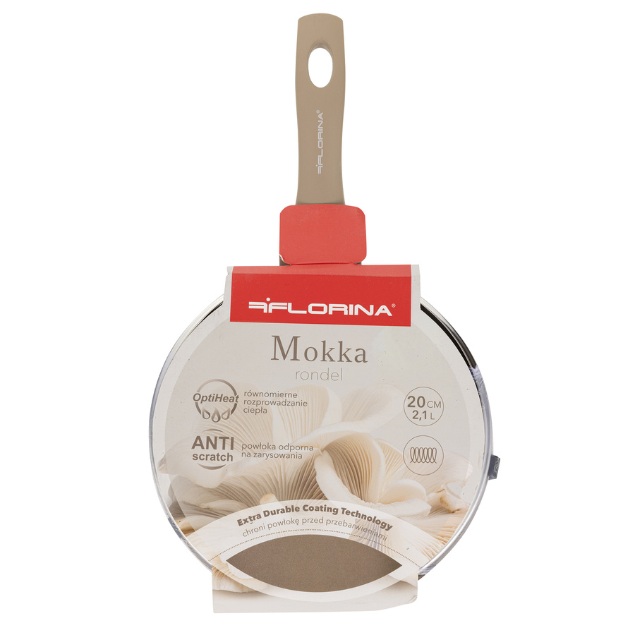 Rondel aluminiowy Florina Mokka 20 cm 2,1 l