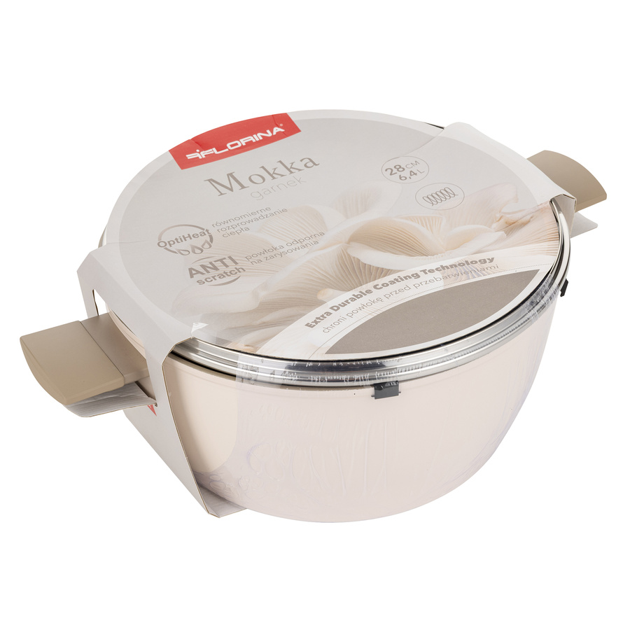 Garnek aluminiowy Florina Mokka 28 cm 6,4 l