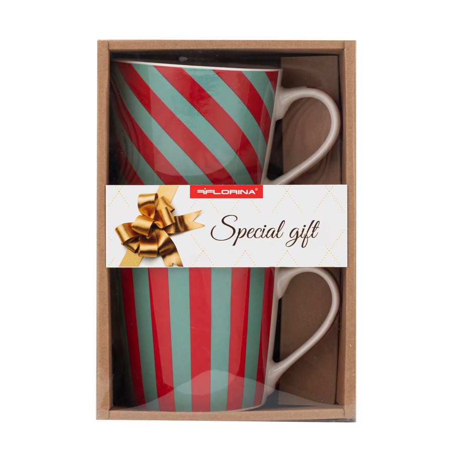 Zestaw kubków prezentowych Florina Scarlet Green 400 ml