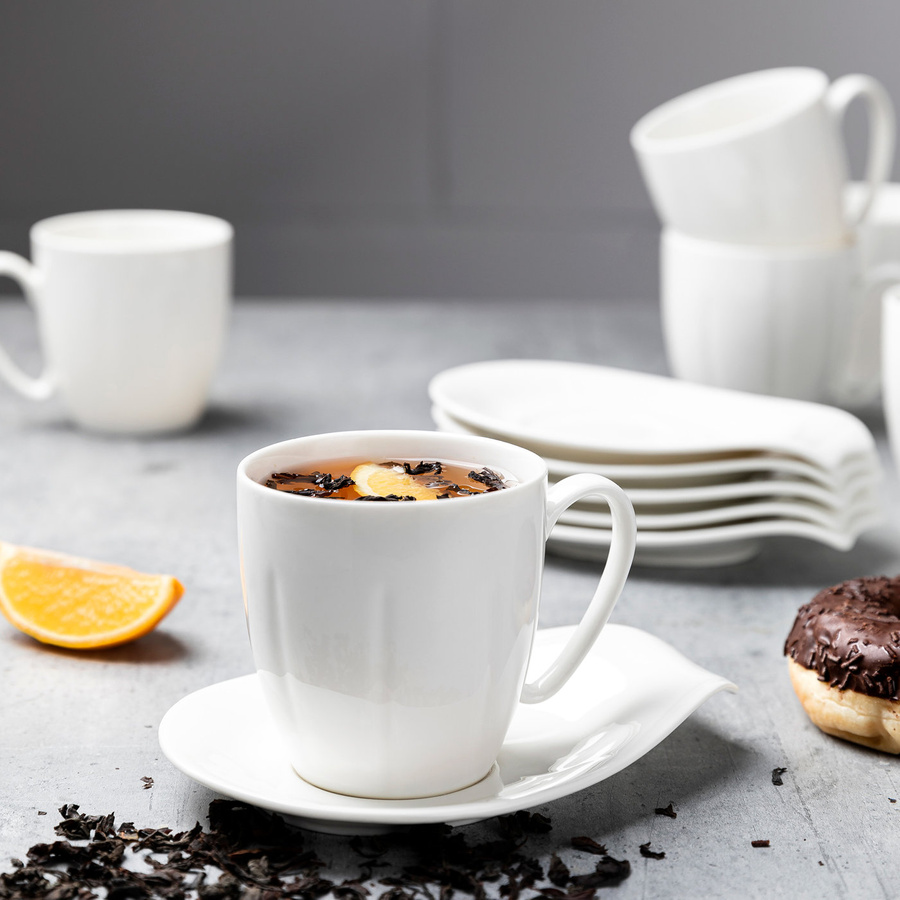 Komplet filiżanek ze spodkiem Florina Kappa 6 osób 12 elementów