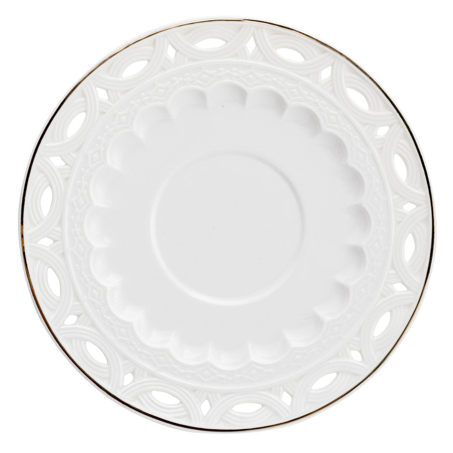 Filiżanki porcelanowe ze spodkami Sima Florina 220 ml 2 sztuki