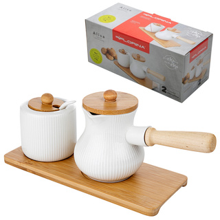 Cukiernica i dzbanek do mleka na podstawce Alisa Florina