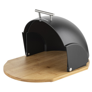 Zestaw kuchenny chlebak i 3 pojemniki na artykuły sypkie Florina Helmet czarny