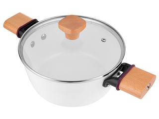 Komplet garnków z powłoką ceramiczną Florina Aspen białe 1,3 l; 2,2 l; 3,9 l; 5 l