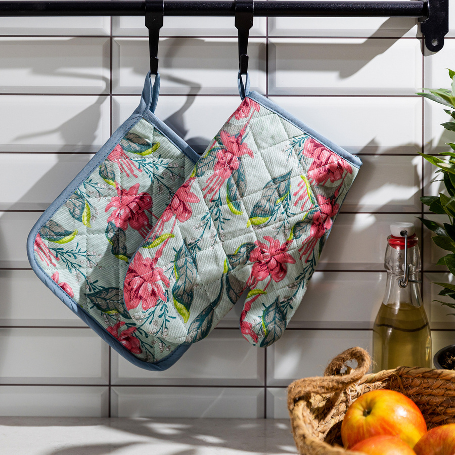 Rękawica kuchenna i łapka kuchenna Miss Lucy Flower 18x25 cm; 20x20 cm