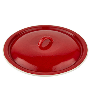 Garnek emaliowany Emalia Polska Pleszew gładki czerwony 15 l