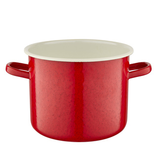 Garnek emaliowany Emalia Polska Pleszew Forte czerwony 20 cm 5l
