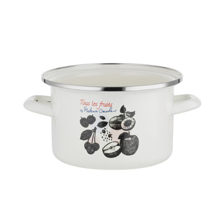 Garnek emaliowany Emalia Polska Pleszew Fruits by Mateusz Gessler 16 cm 2 l