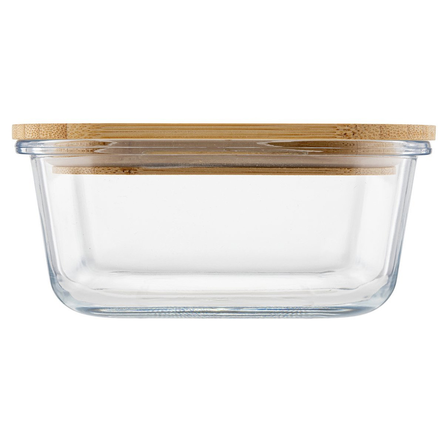 Szklany pojemnik z bambusową pokrywką do przechowywania żywności Florina Clavato 500 ml