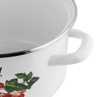 Garnek emaliowany Emalia Polska Pleszew Kalina 20 cm 3,75 l