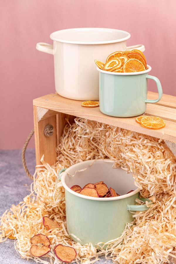 Kubek emaliowany Emalia Polska Pleszew Forte wylewka zielony 12 cm 1l