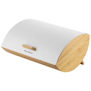 Zestaw kuchenny chlebak i 3 pojemniki – na kawę, herbatę i cukier Florina Elegant biały