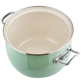 Garnek emaliowany Emalia Polska Pleszew Berry 24 cm 5 l miętowy