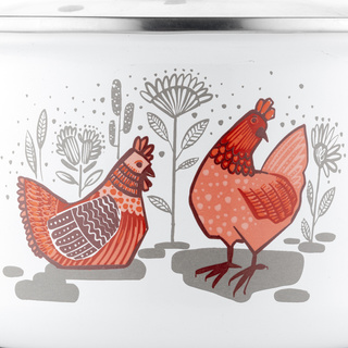 Garnek emaliowany Emalia Polska Pleszew Rubinka 20 cm 3,7 l