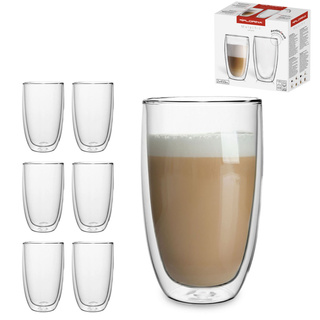 Zestaw 6 sztuk Szklanki termiczne double wall Florina Malachit 450 ml