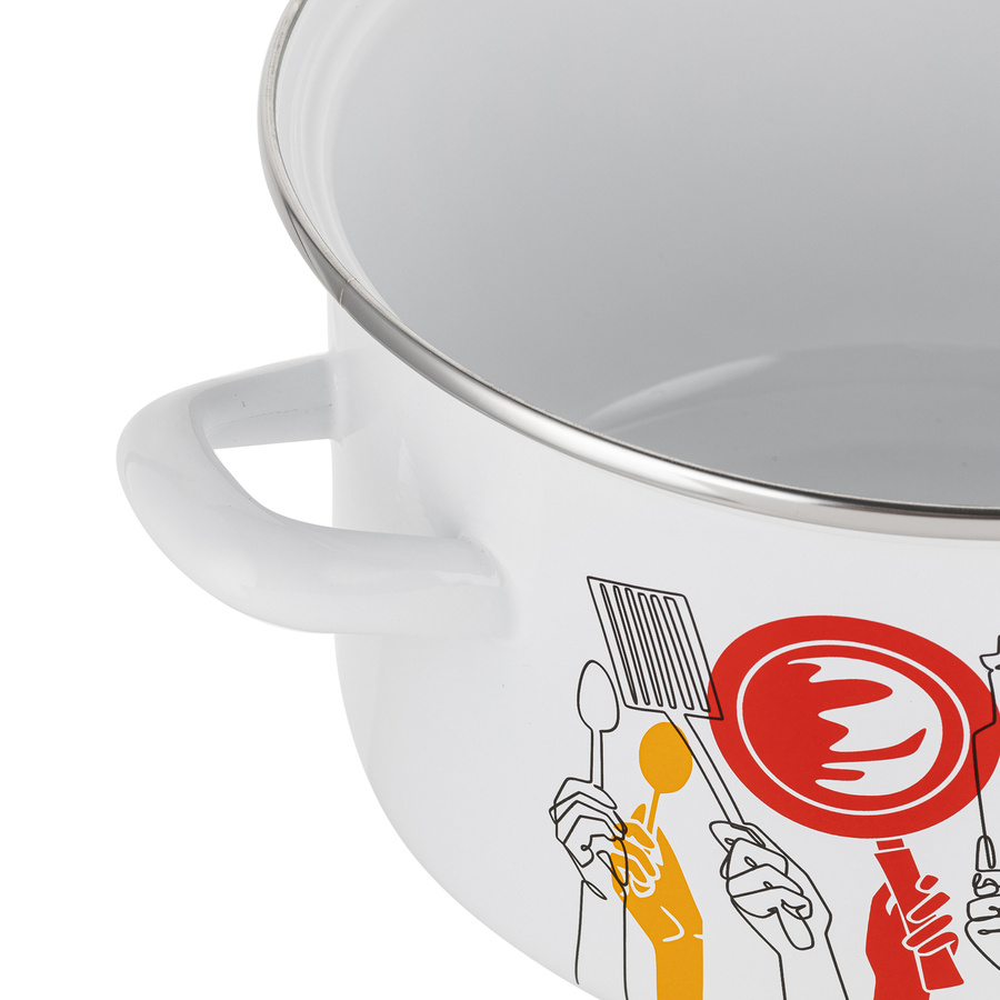 Garnek emaliowany Emalia Polska Pleszew Pepito 18 cm 2,6 l
