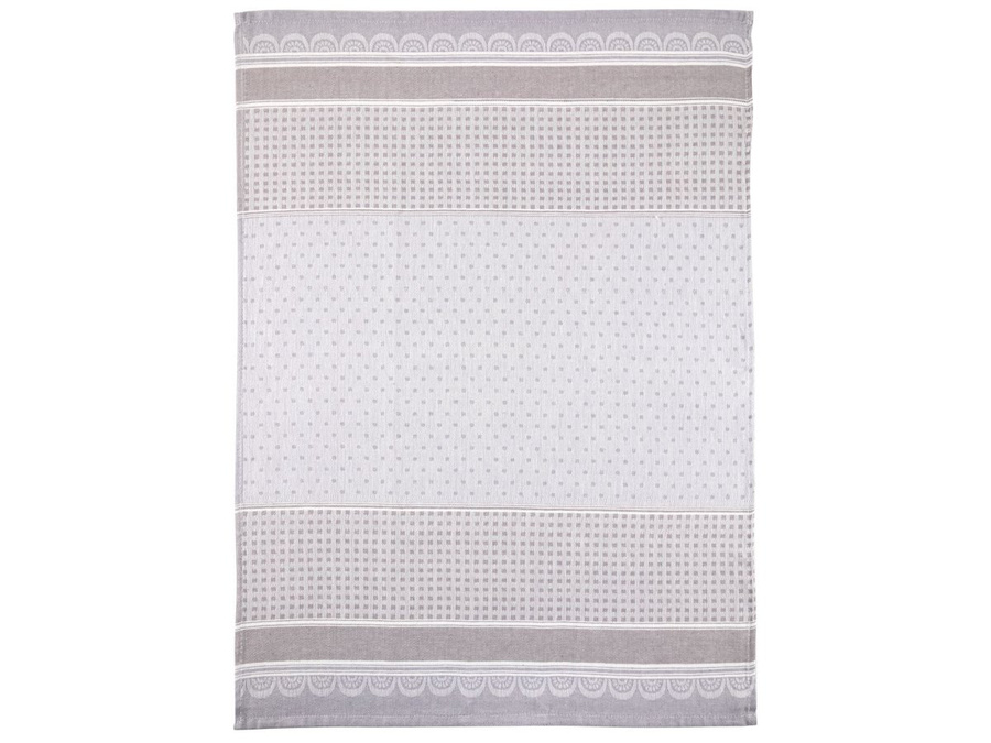 Ściereczka kuchenna bawełniana żakardowa Miss Lucy Dotty 50x70 cm szary