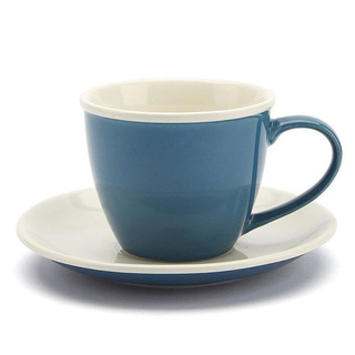Filiżanka ze spodkiem Florina Mono 240 ml niebieska