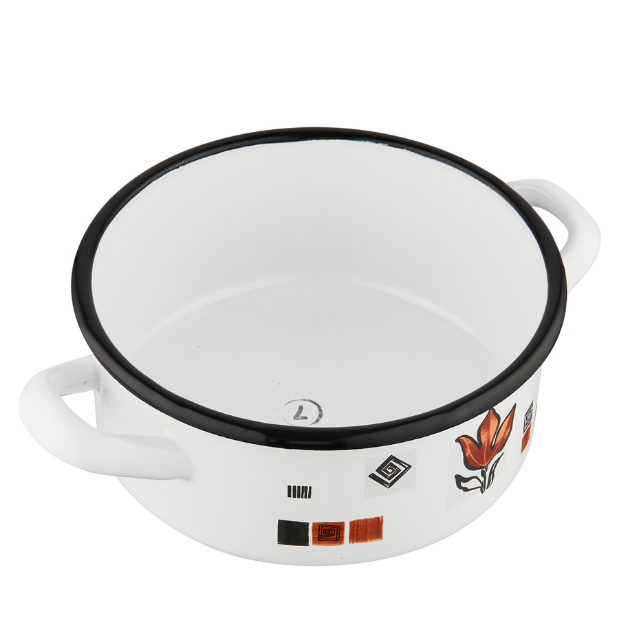 Garnek emaliowany Emalia Polska Pleszew Tulip 16 cm 1,4 l