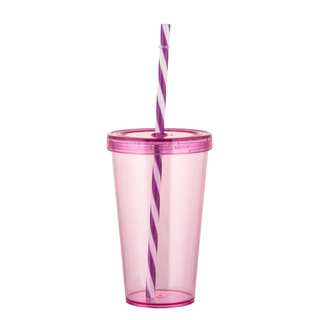 Kubek ze słomką Florina 660 ml mix kolorów