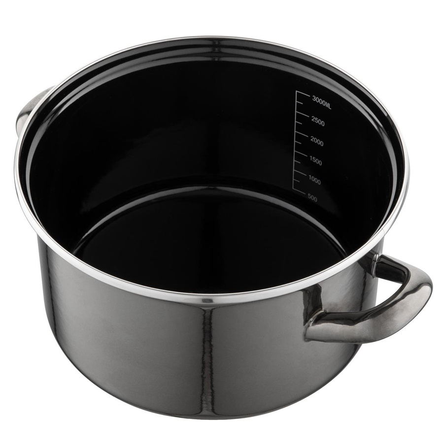 Garnek emaliowany Emalia Polska Pleszew Metalico 20 cm 3,3 l