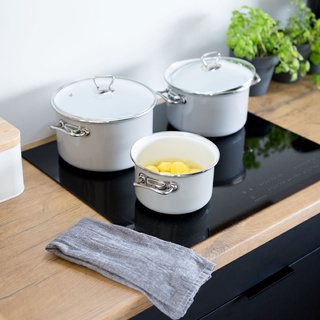 Garnek emaliowany Primario szary 20 cm 3,8 l Emalia Polska Pleszew