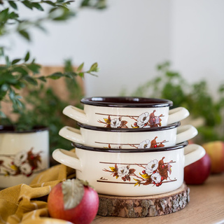 Garnek emaliowany Emalia Polska Pleszew Madeira 18 cm