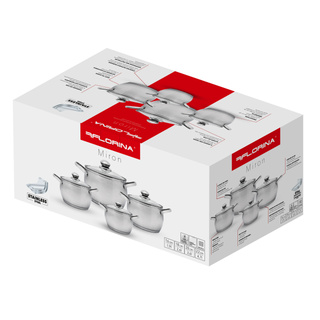 Komplet garnków nierdzewnych Florina Miron 8 elementów