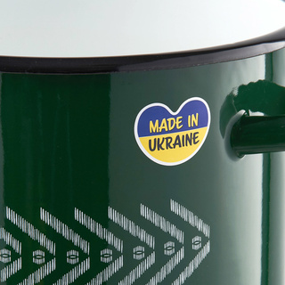 Garnek emaliowany na indukcję Emalia Polska Pleszew Boho 22 cm 6 l zielony